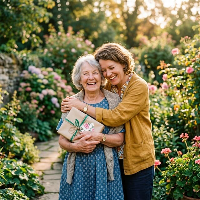 A daughter gifting her mother a life story